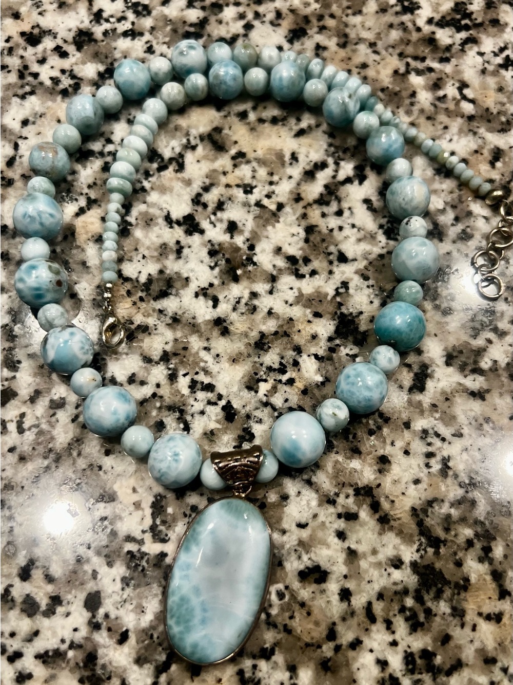 Authentic Larimar Statement Necklace